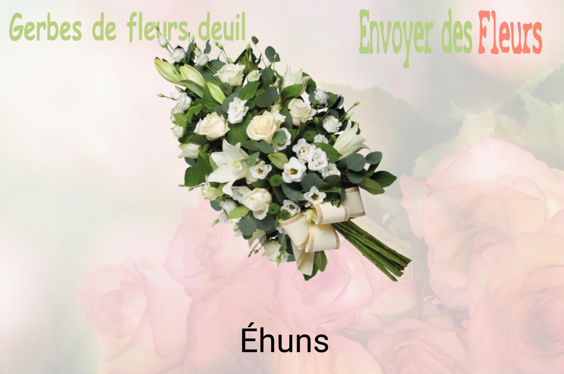 Gerbe de fleurs de deuil livrée à Éhuns